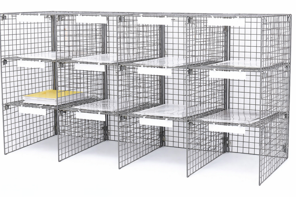 12 Compartment Unit - 725mm x 1067mm x 381mm.