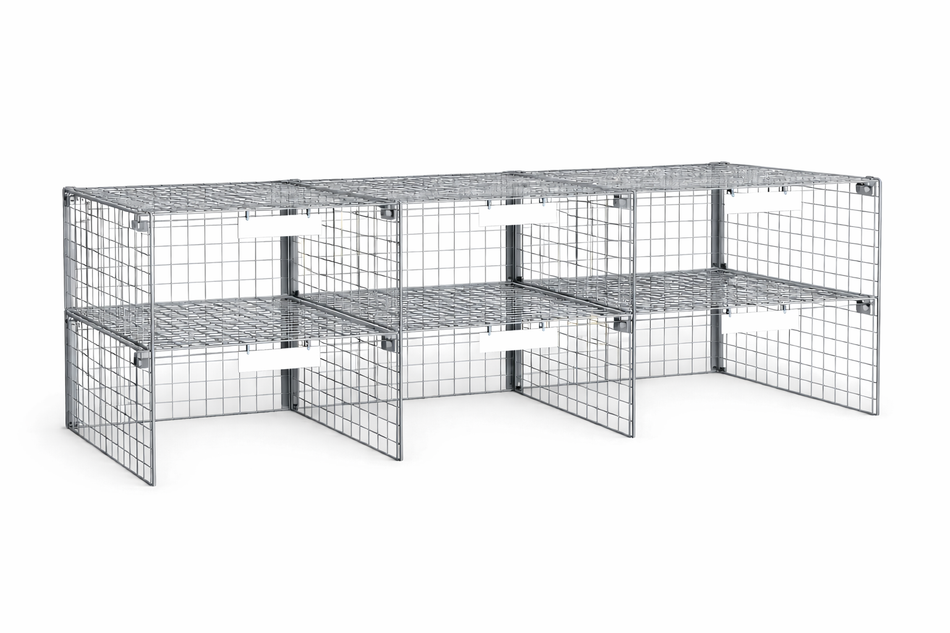 6 Compartment Unit - 554mm x 1067mm x 381mm.