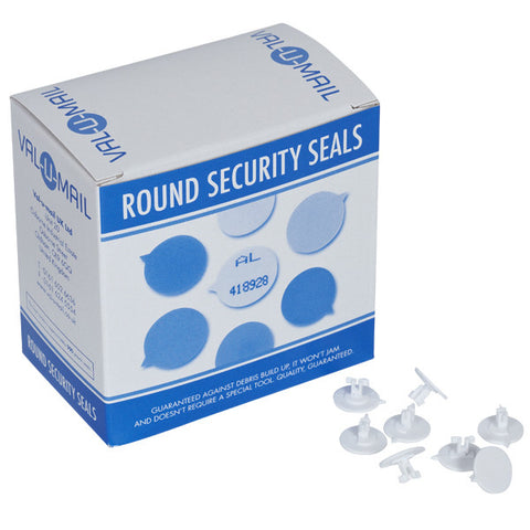 White Plain Rounded Security Seals